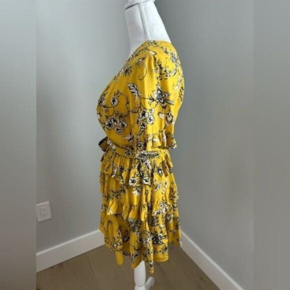 Skylar + Madison 1 Shoulder Ruffled Mini Dress, size large - Picture 4 of 11